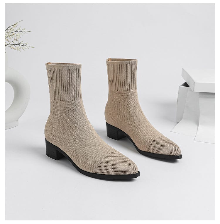 LM | Non-slip knitted boots with rubber sole 2024