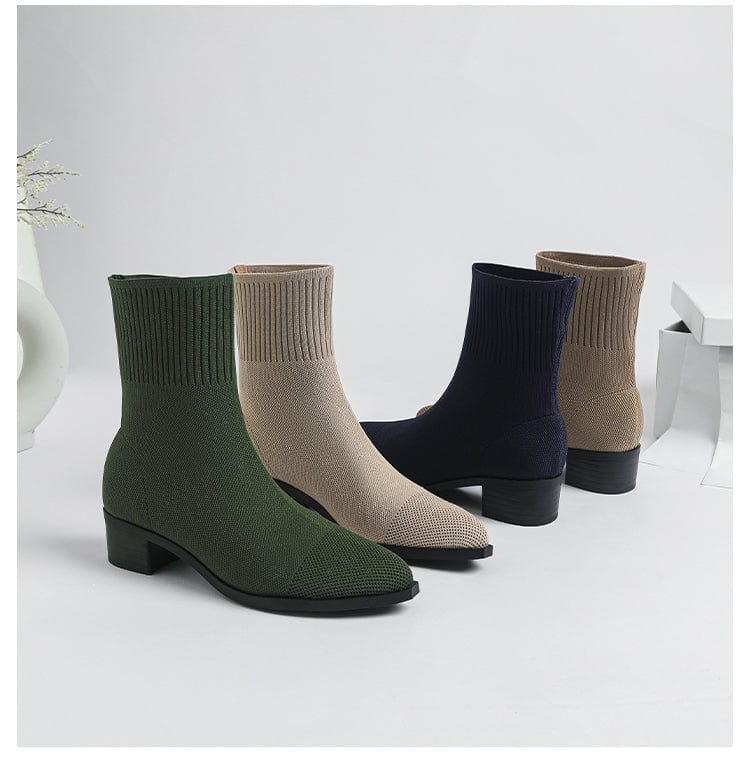 LM | Non-slip knitted boots with rubber sole 2024