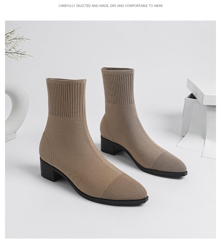 LM | Non-slip knitted boots with rubber sole 2024