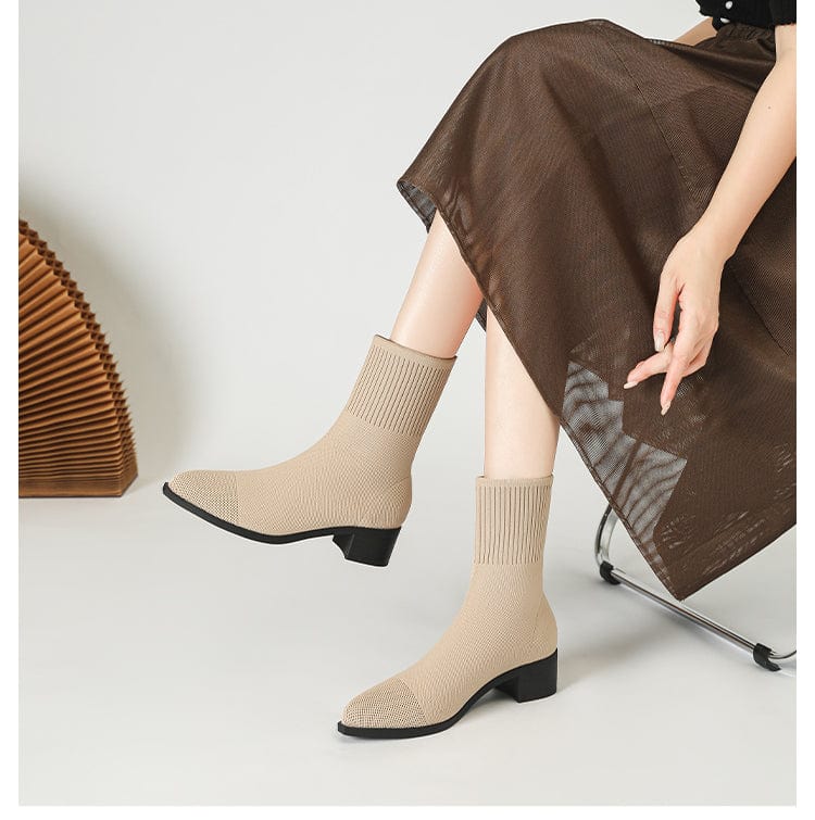 LM | Non-slip knitted boots with rubber sole 2024