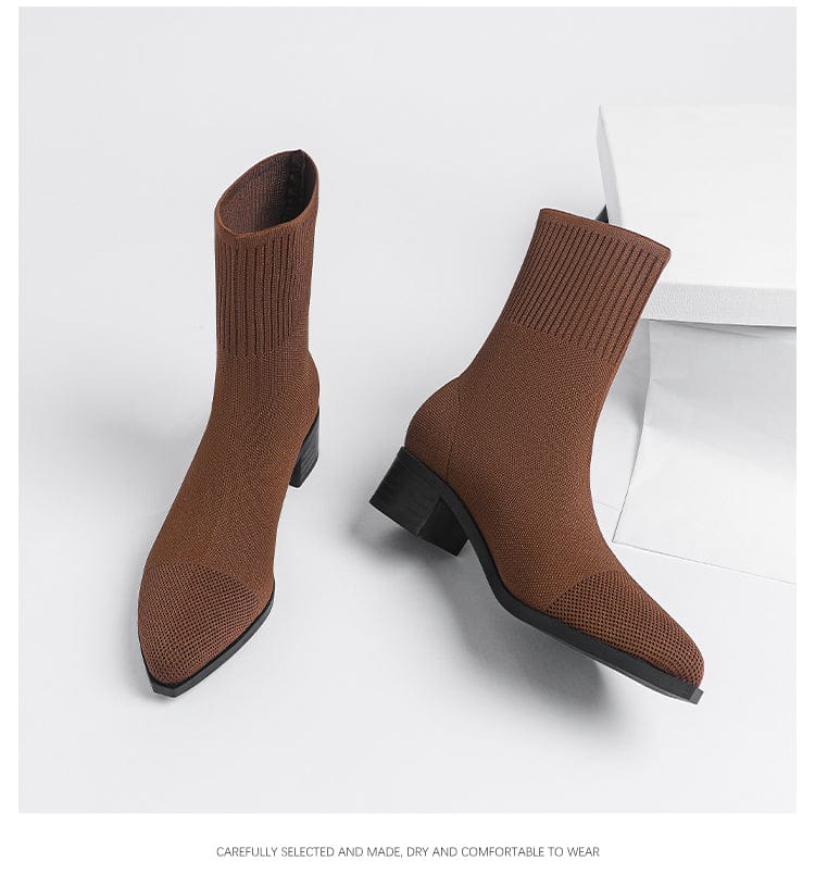 LM | Non-slip knitted boots with rubber sole 2024