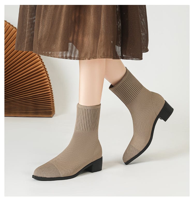 LM | Non-slip knitted boots with rubber sole 2024