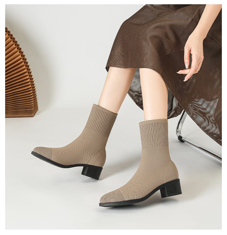 LM | Non-slip knitted boots with rubber sole 2024
