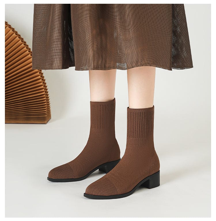 LM | Non-slip knitted boots with rubber sole 2024
