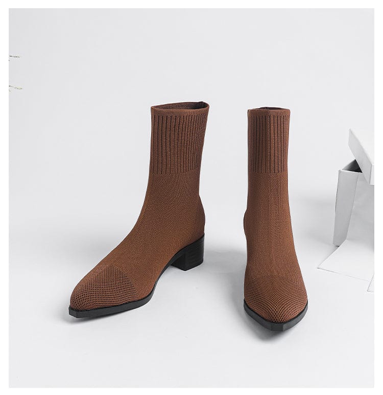 LM | Non-slip knitted boots with rubber sole 2024