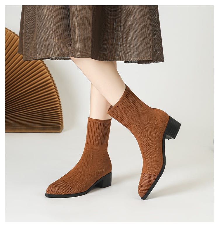 LM | Non-slip knitted boots with rubber sole 2024