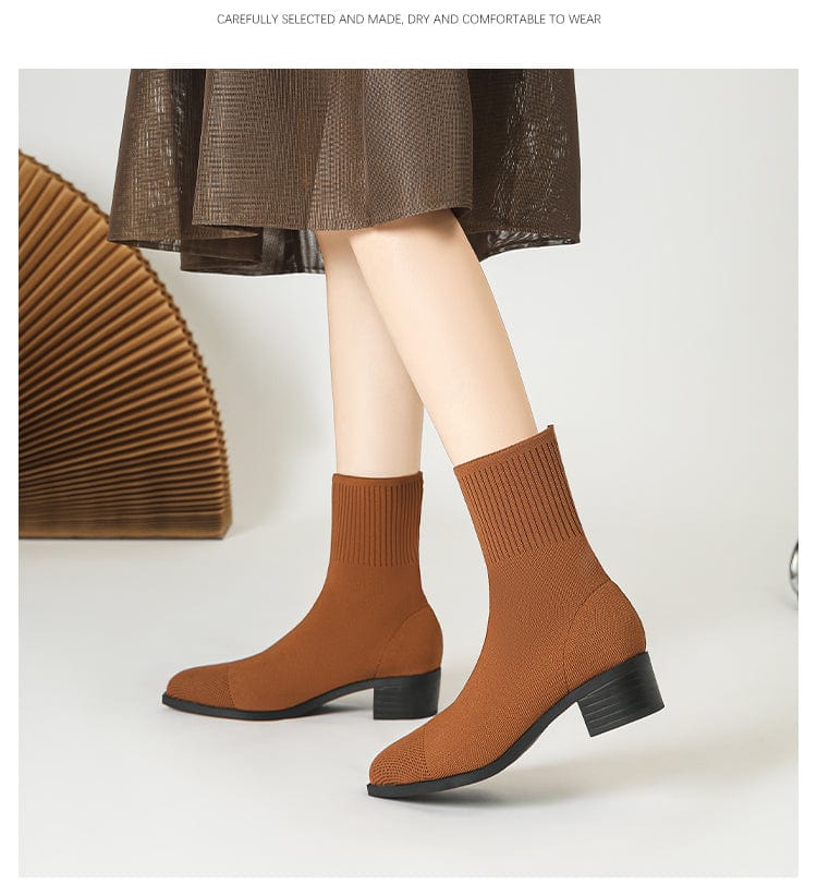 LM | Non-slip knitted boots with rubber sole 2024