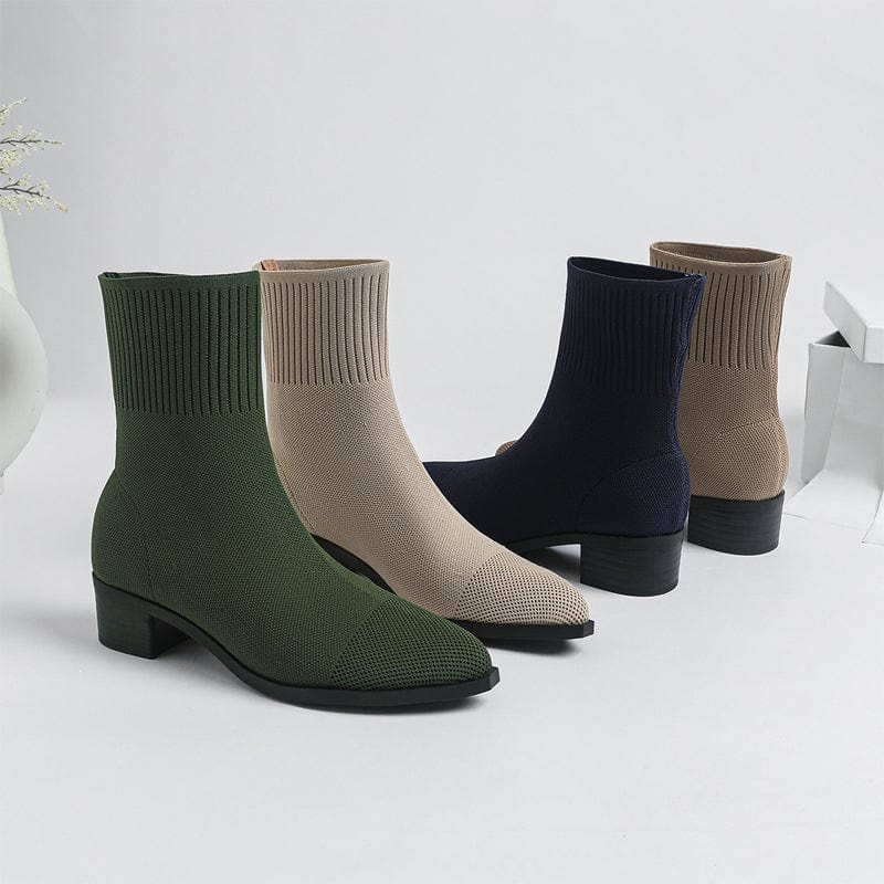 LM | Non-slip knitted boots with rubber sole 2024