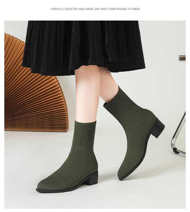 LM | Non-slip knitted boots with rubber sole 2024