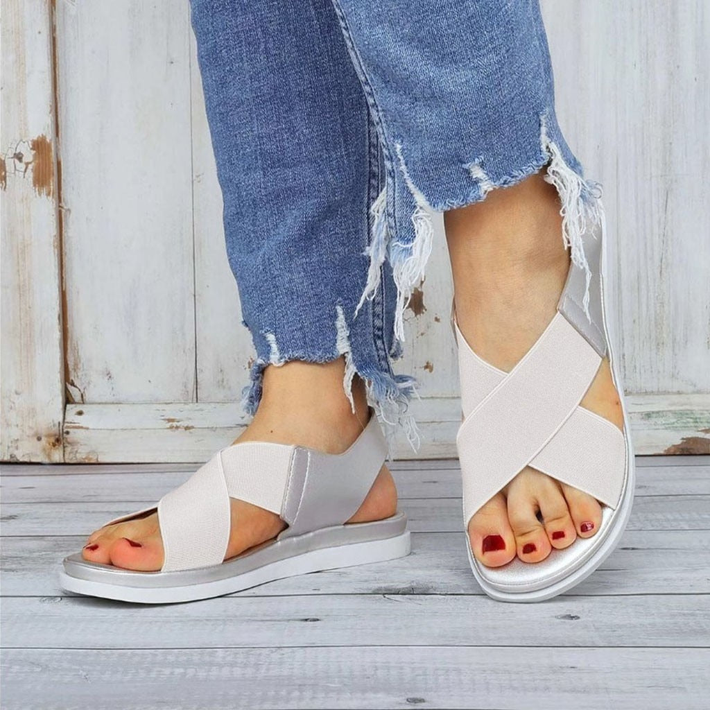 LD | Comfortabele minimalistische platte sandalen
