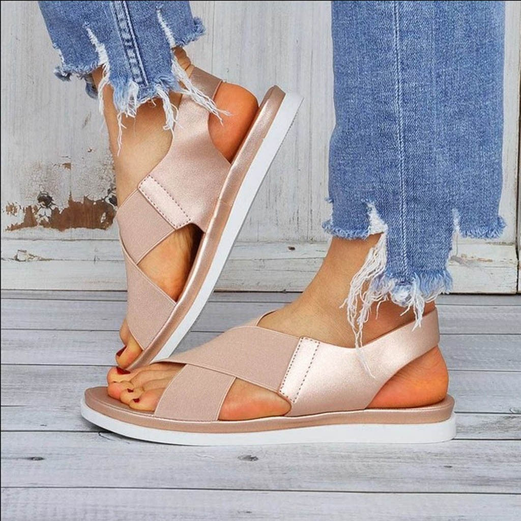 LD | Comfortabele minimalistische platte sandalen