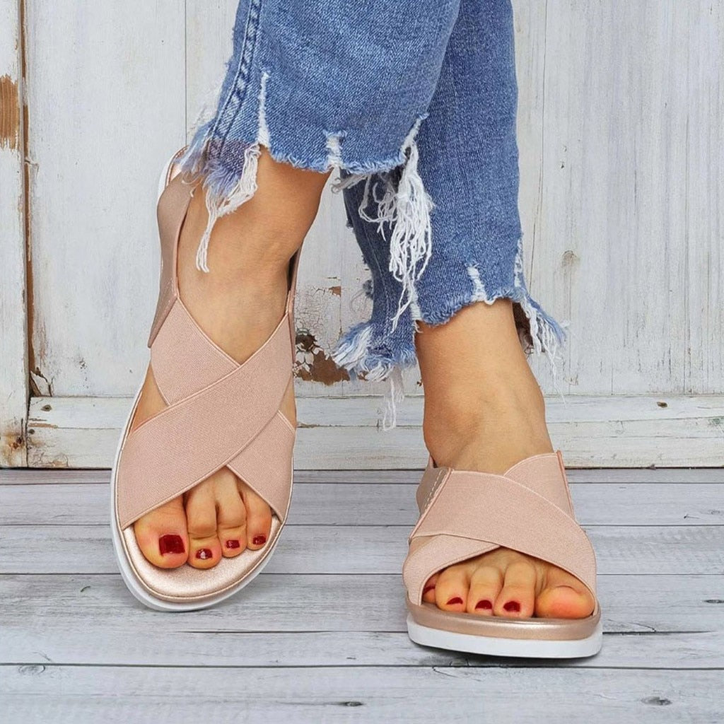 LD | Comfortabele minimalistische platte sandalen