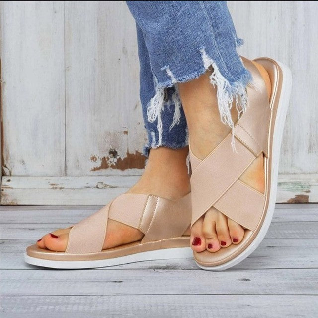 LD | Comfortabele minimalistische platte sandalen