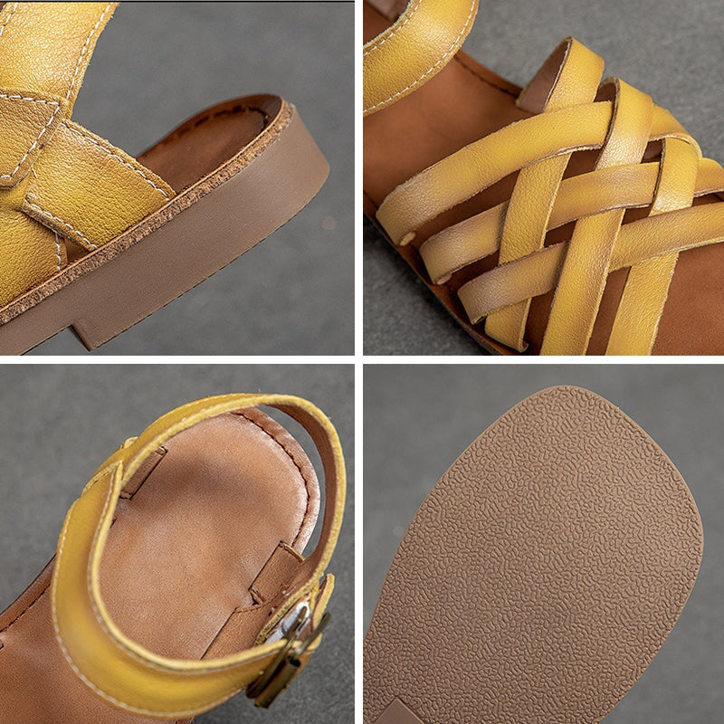 LD | Geweven Leren Sandalen