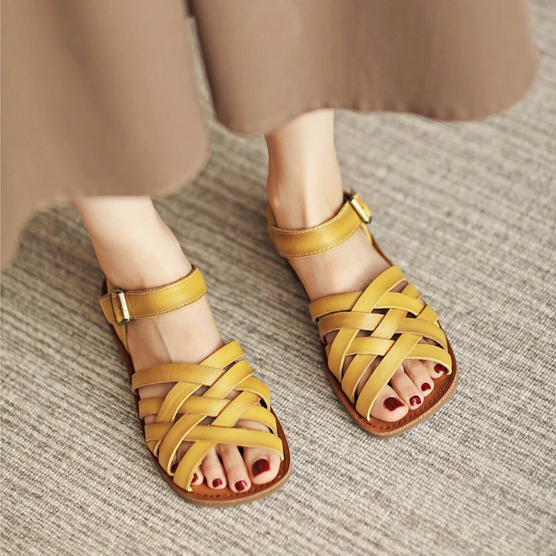 LD | Geweven Leren Sandalen
