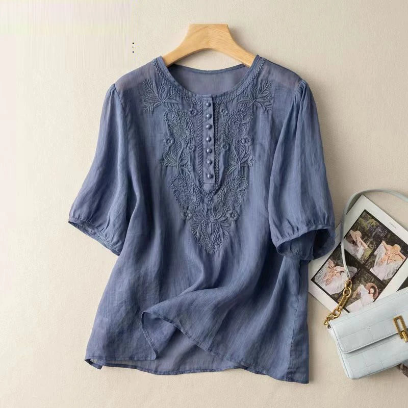 LD | Elegante blouse met borduursel