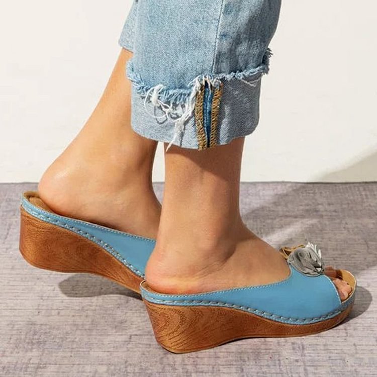 LD | Womens Wedge Sandalen Slippers Stijl Sandalen