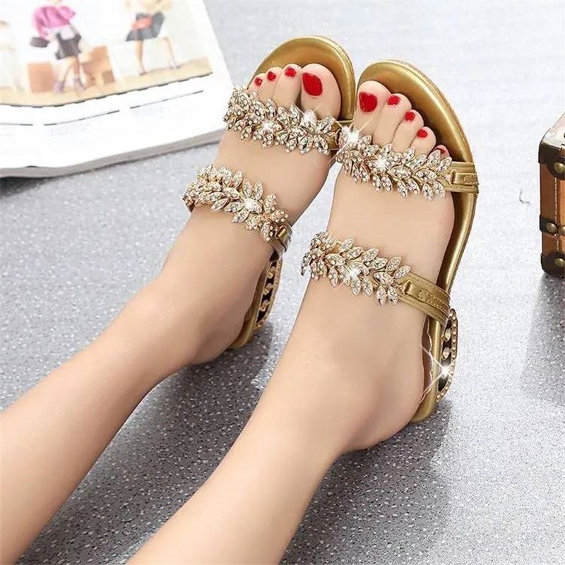 LD | Vrouwen Hakken Glimmende Sandalen