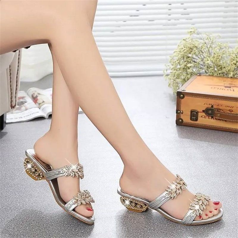 LD | Vrouwen Hakken Glimmende Sandalen