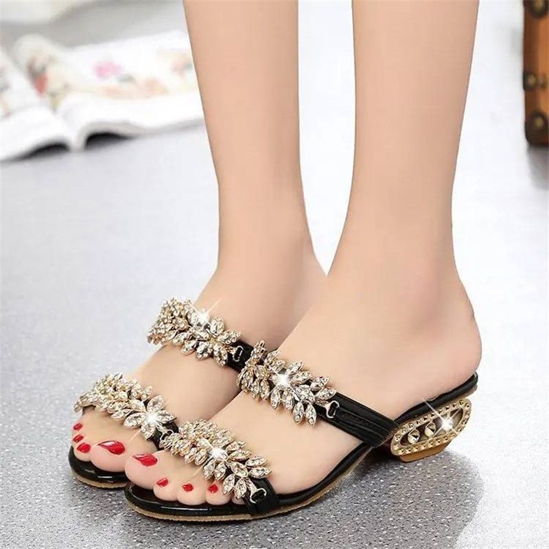 LD | Vrouwen Hakken Glimmende Sandalen