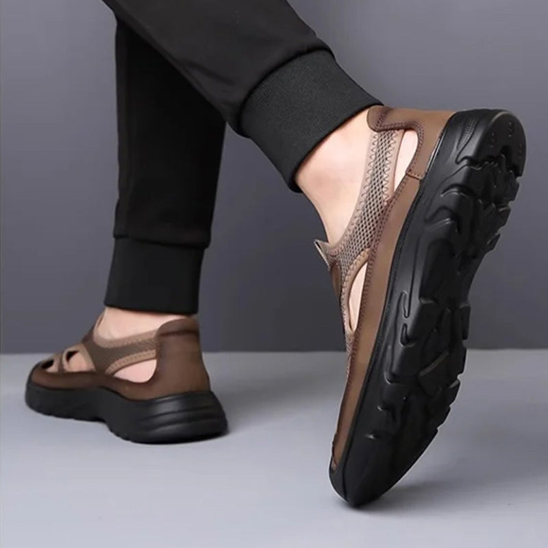 LD | sandalen van netleer voor heren