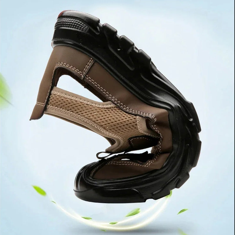 LD | sandalen van netleer voor heren