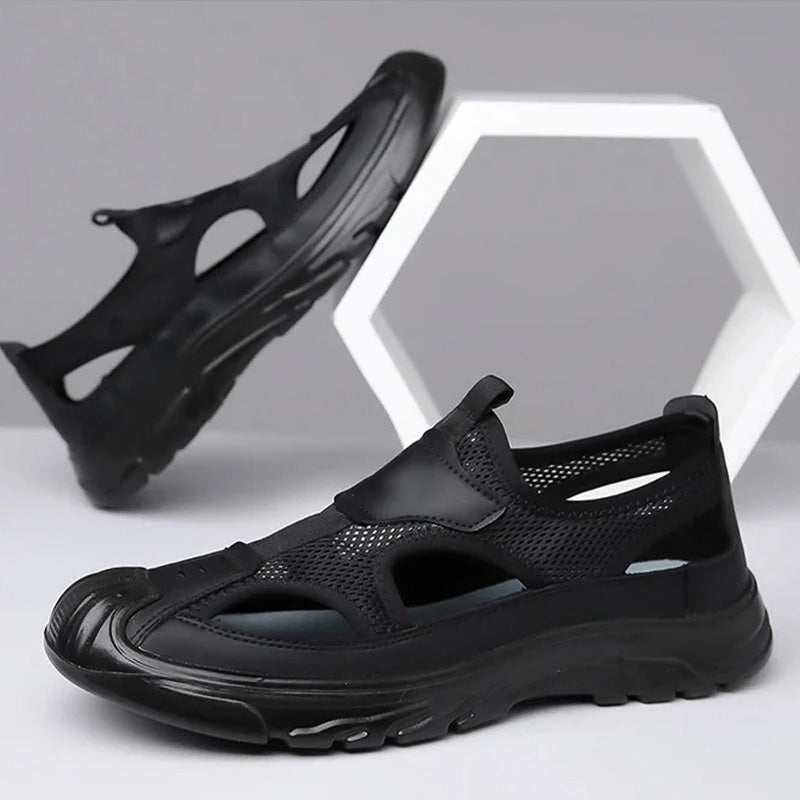 LD | sandalen van netleer voor heren