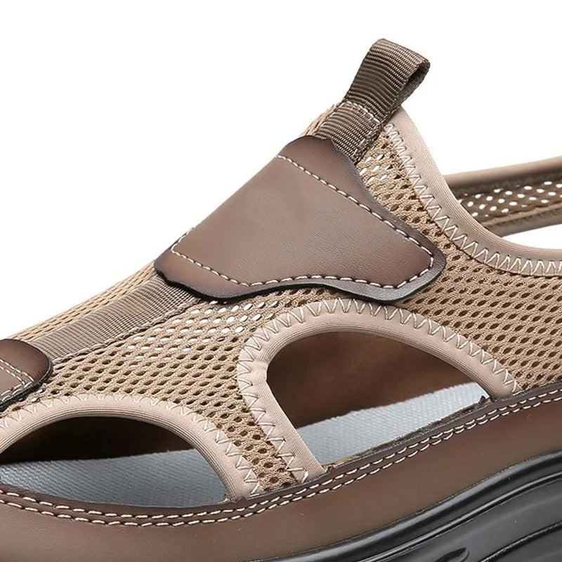 LD | sandalen van netleer voor heren