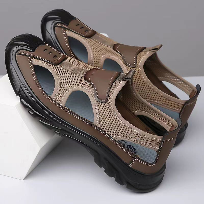 LD | sandalen van netleer voor heren