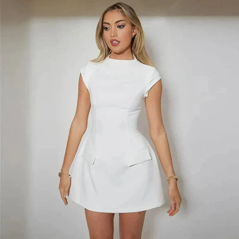 LM | A-line mini dress with pockets