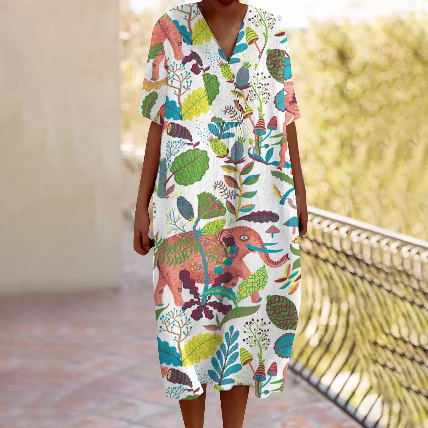 LM | Maxi dress with floral pattern