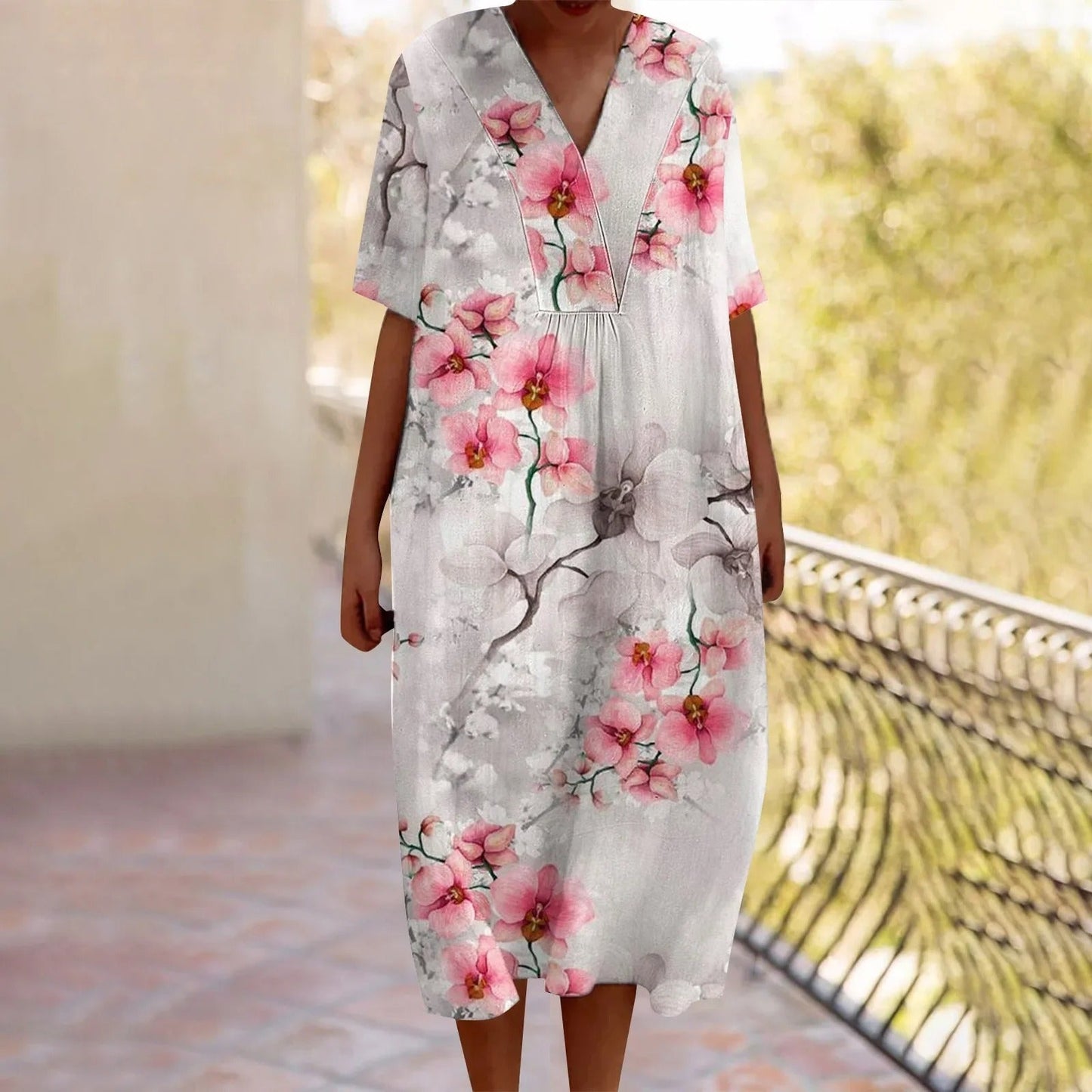 LM | Maxi dress with floral pattern