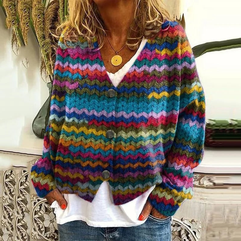 LM | Boho patchwork cardigan with flowers