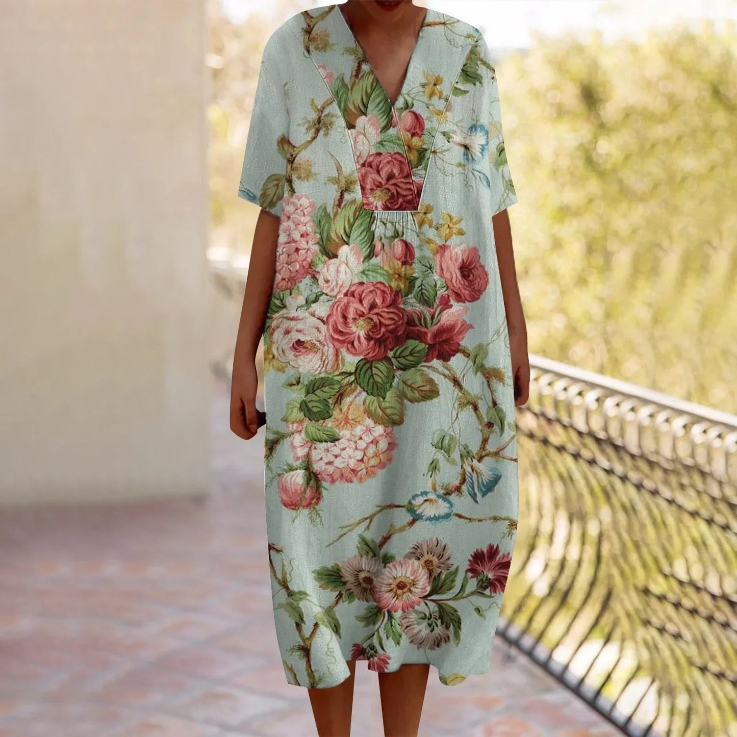 LM | Maxi dress with floral pattern