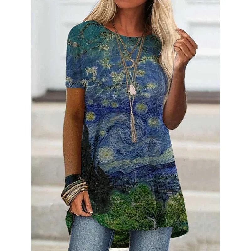 LM | Boho-inspired printed shirt