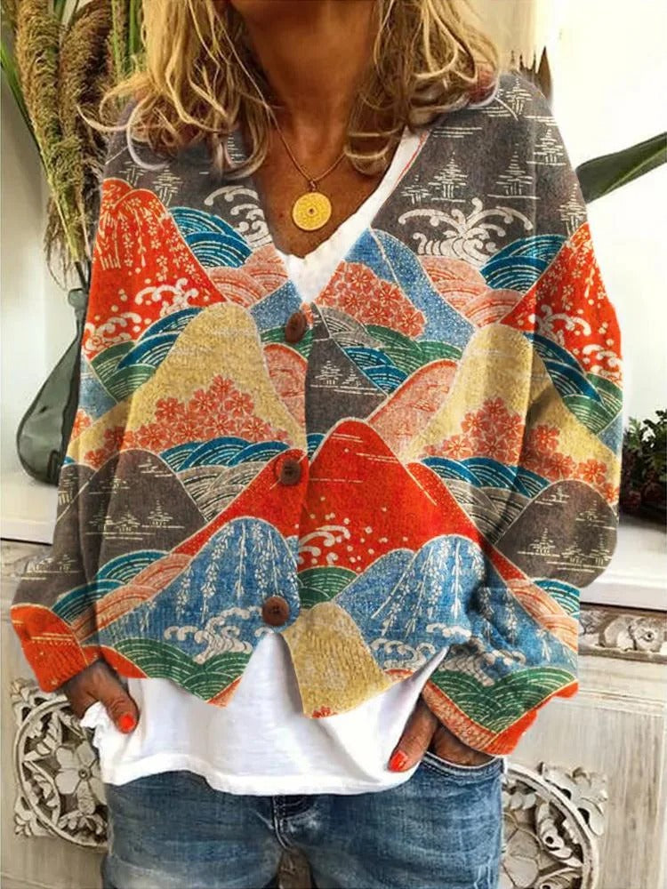 LM | Boho patchwork cardigan with flowers