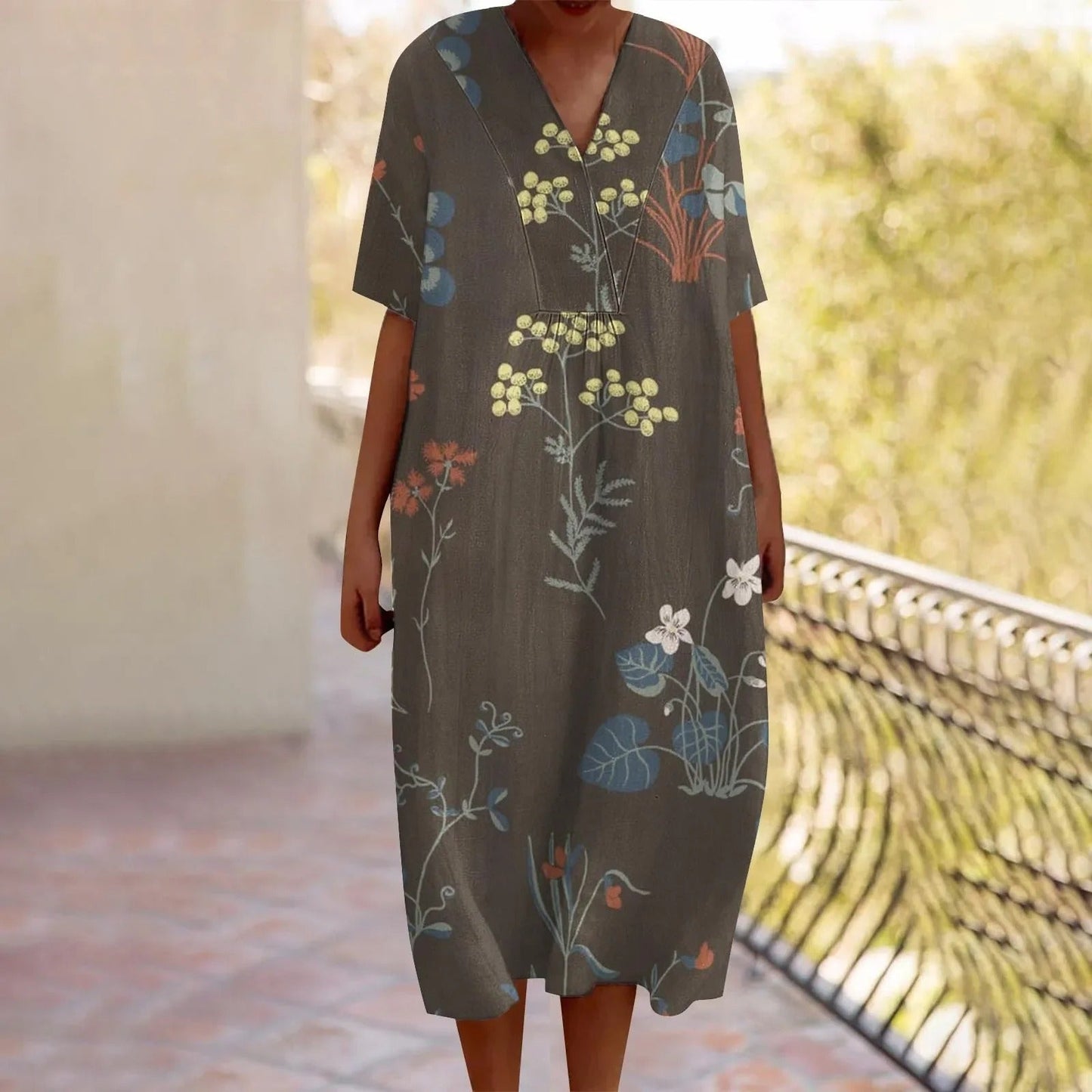 LM | Maxi dress with floral pattern