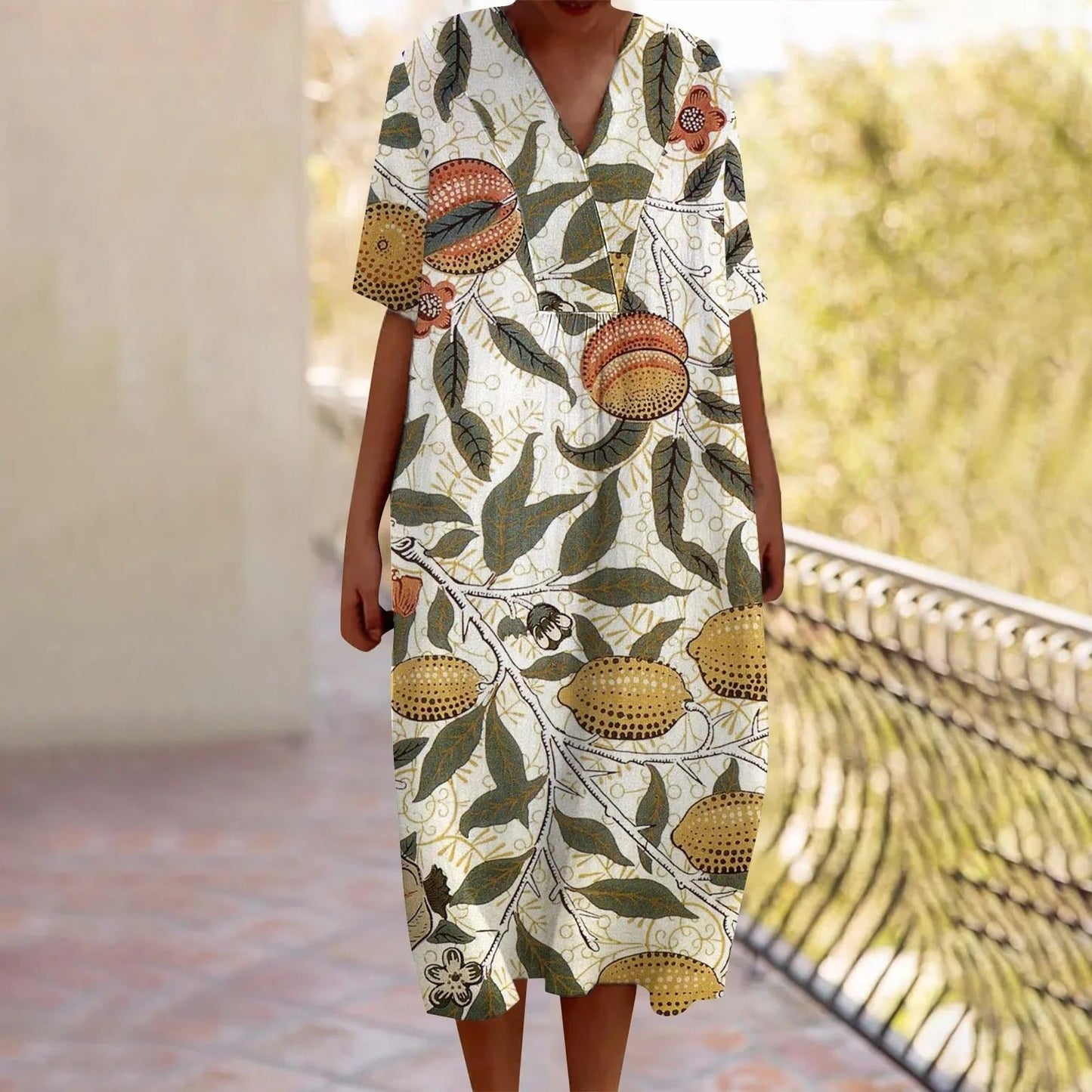 LM | Maxi dress with floral pattern