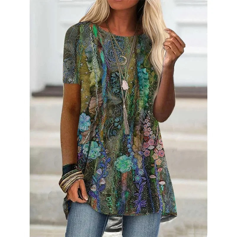 LM | Boho-inspired printed shirt