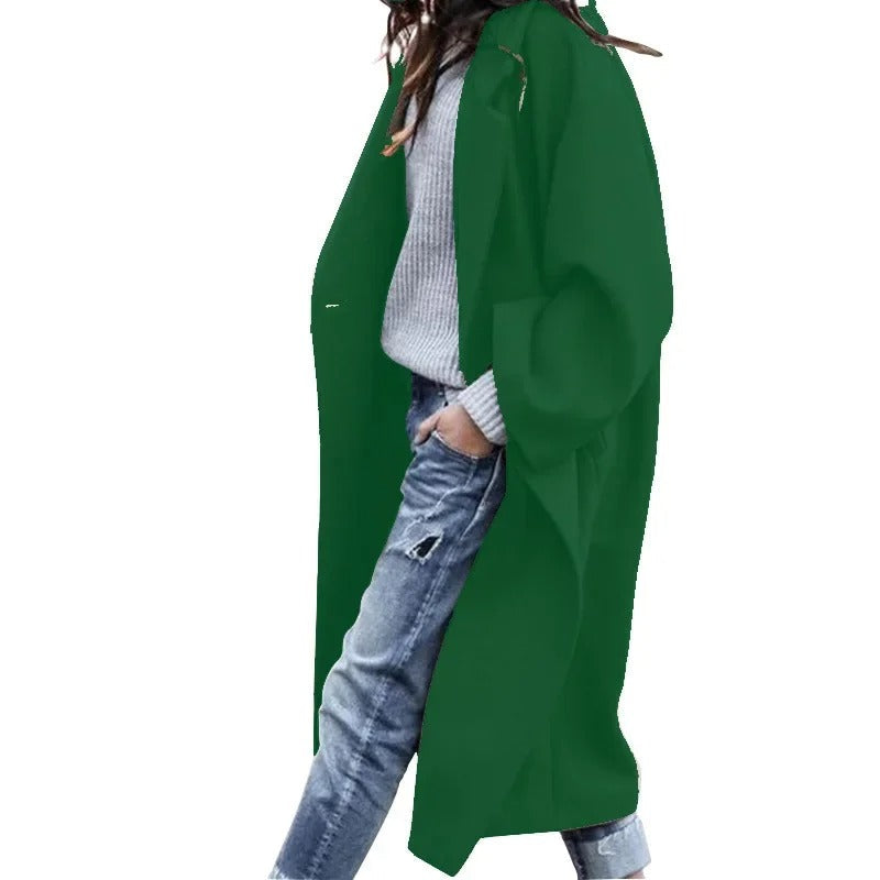 LM | Elegant coat with oversized lapels