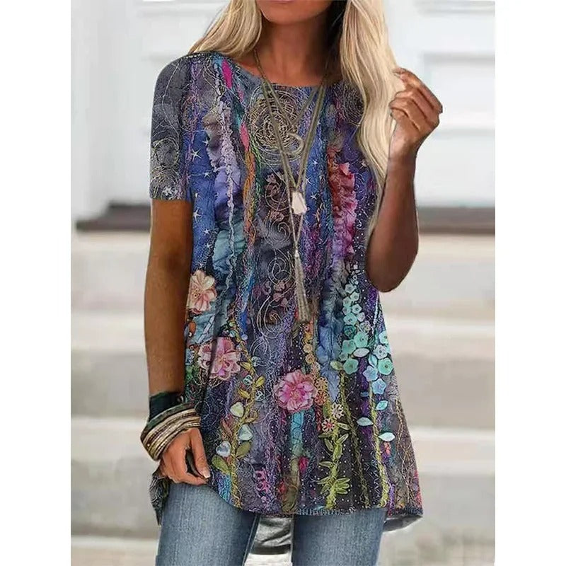 LM | Boho-inspired printed shirt
