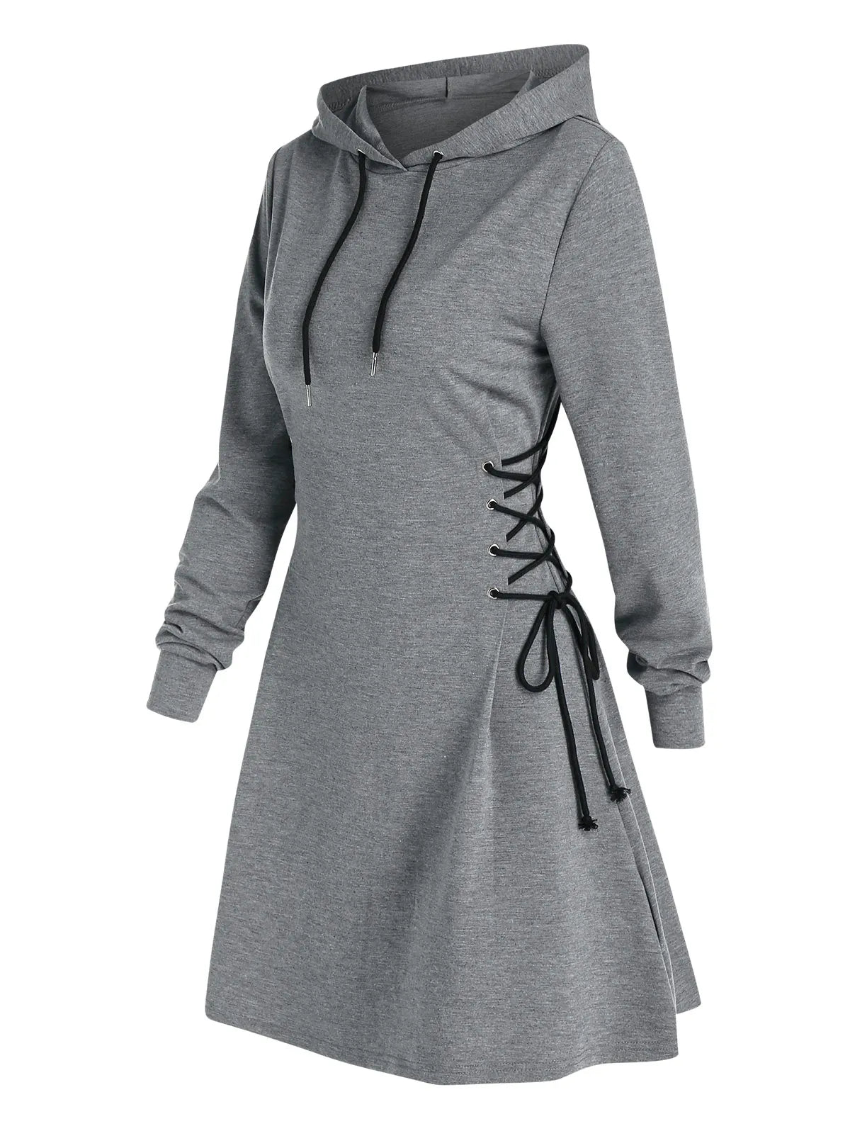 LD | Casual-chique midi-jurk met capuchon