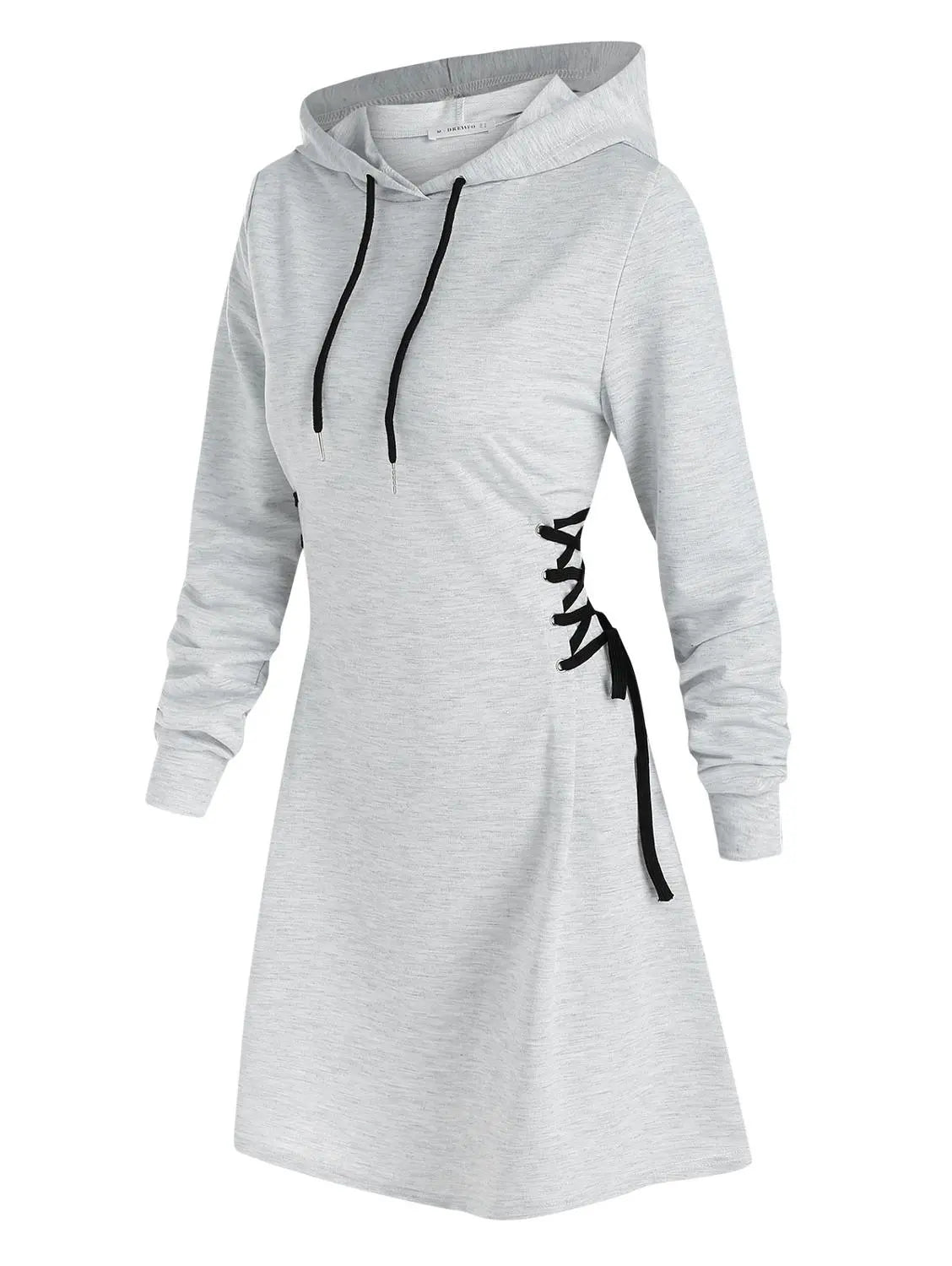 LD | Casual-chique midi-jurk met capuchon