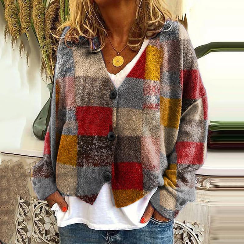 TS | Printed cardigan with button placket