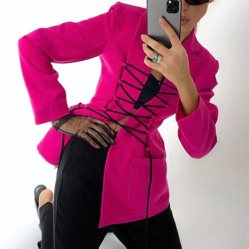 LD | kanten blazer mouwzakken dun jasje