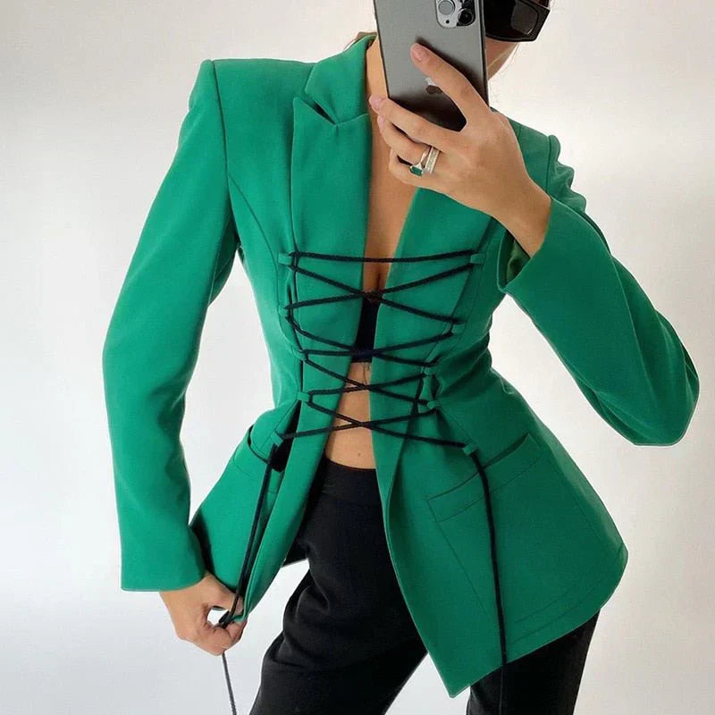LD | kanten blazer mouwzakken dun jasje