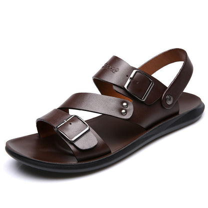 LD | Mens Leren Flats sandalen