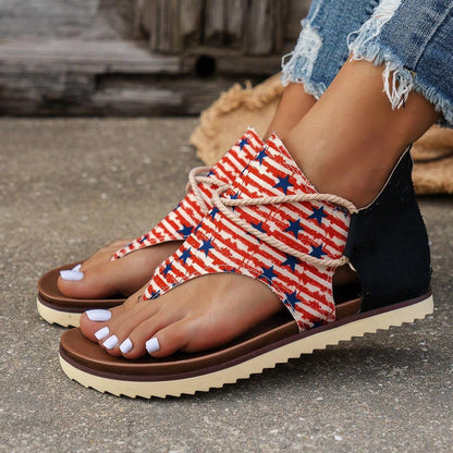 LD | Nieuw Gedrukt Terug Rits Strand Sandalen