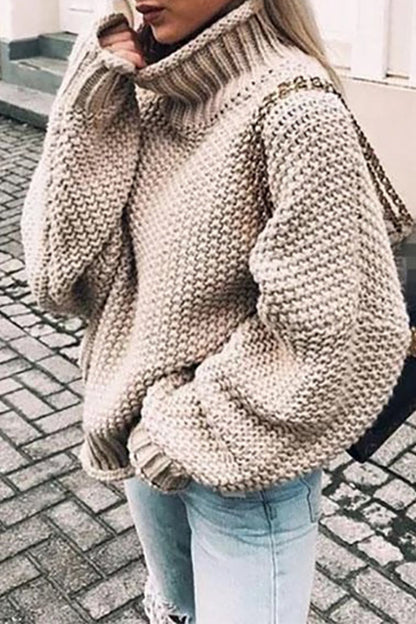 LD | Knusse oversized trui met schildpadhals