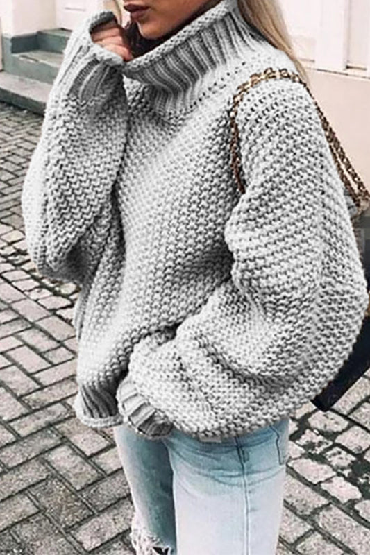 LD | Knusse oversized trui met schildpadhals